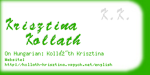 krisztina kollath business card